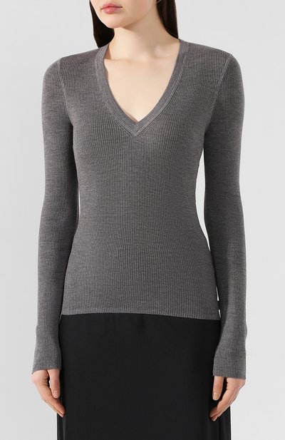 Шерстяной пуловер ALEXANDERWANG.T серого цвета по цене 29950 руб., арт. 4KC2191076, фото 3 Шерстяной пуловер ALEXANDERWANG.T, арт. 4KC2191076, фото 3