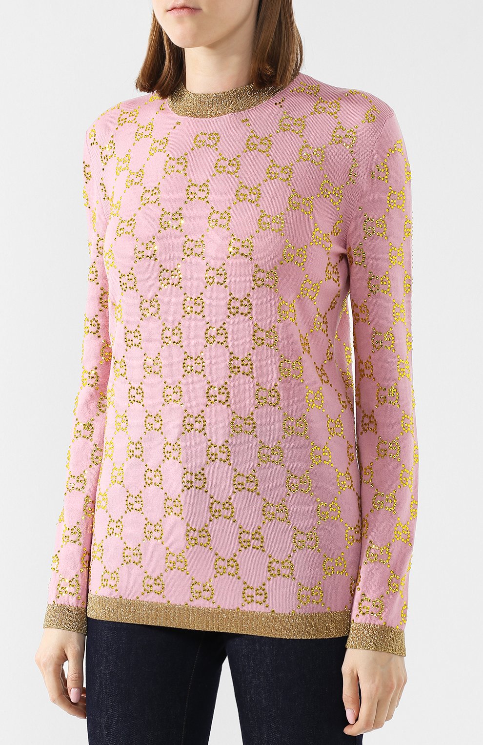 Шерстяной пуловер с контрастной отделкой GUCCI, арт. 539722/X956A, фото 3