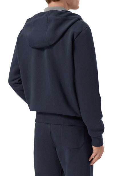 Хлопковая толстовка PARAJUMPERS темно-синего цвета по цене 33300 руб., арт. 26WMPMFLEY24, фото 4 Хлопковая толстовка PARAJUMPERS, арт. 26WMPMFLEY24, фото 4