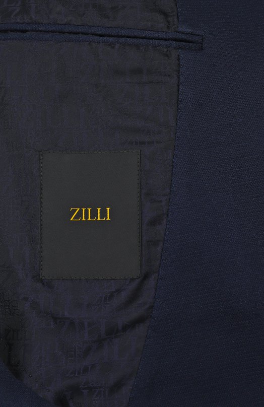 Пиджак из шелка и хлопка Zilli L2T203M060530011U Синий  L2T203M060530011U Фото 9