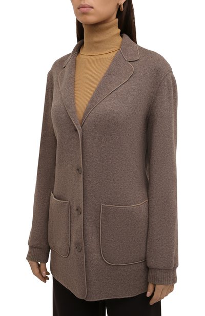 Шерстяной жакет WEEKEND MAX MARA коричневого цвета по цене 56760 руб., арт. TURCHIA 39160716, фото 3 Шерстяной жакет WEEKEND MAX MARA, арт. TURCHIA 39160716, фото 3