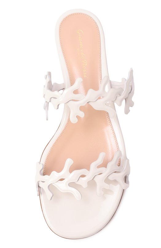 Кожаные шлепанцы Gianvito Rossi G10157.05RIC.NUI0FFW Белый  G10157.05RIC.NUI0FFW Фото 6