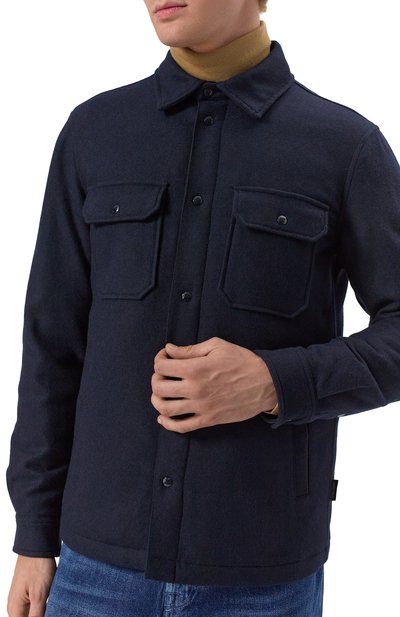 Пуховая куртка-рубашка WOOLRICH темно-синего цвета по цене 52500 руб., арт. CFWOOS0158MRUT3190, фото 5 Пуховая куртка-рубашка WOOLRICH, арт. CFWOOS0158MRUT3190, фото 5