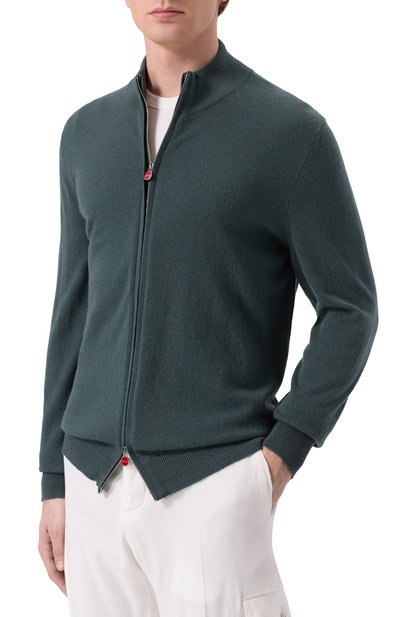 Кашемировый кардиган KITON темно-зеленого цвета по цене 270000 руб., арт. UMK1509K325, фото 3 Кашемировый кардиган KITON, арт. UMK1509K325, фото 3