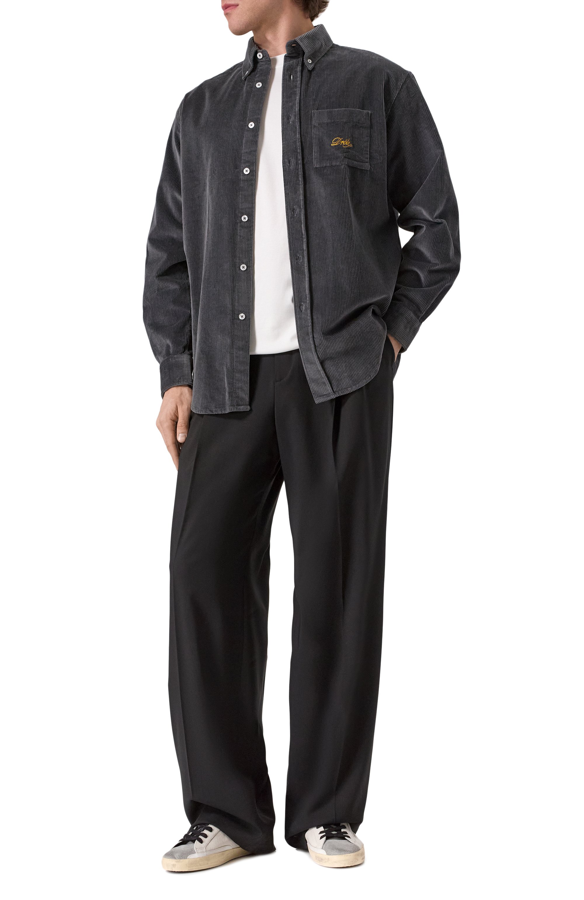 Вельветовая рубашка DROLE DE MONSIEUR, арт. E-SH172-C0156-DGR, фото 2