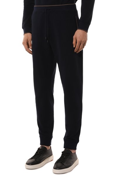 Хлопковые джоггеры STEFANO RICCI темно-синего цвета по цене 105000 руб., арт. K101044P3P/T24454, фото 3 Хлопковые джоггеры STEFANO RICCI, арт. K101044P3P/T24454, фото 3