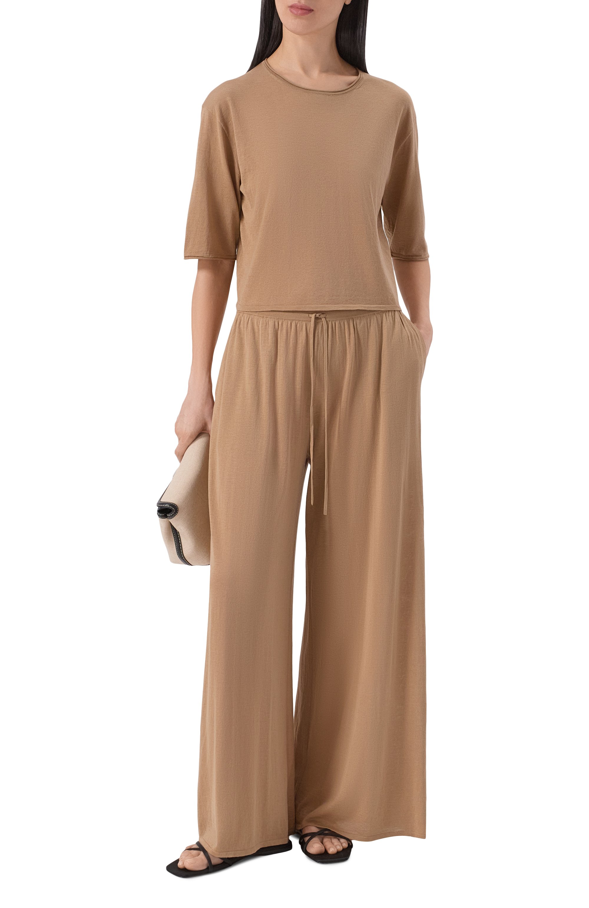 Брюки из шелка и хлопка 12 STOREEZ, арт. 136914, фото 2