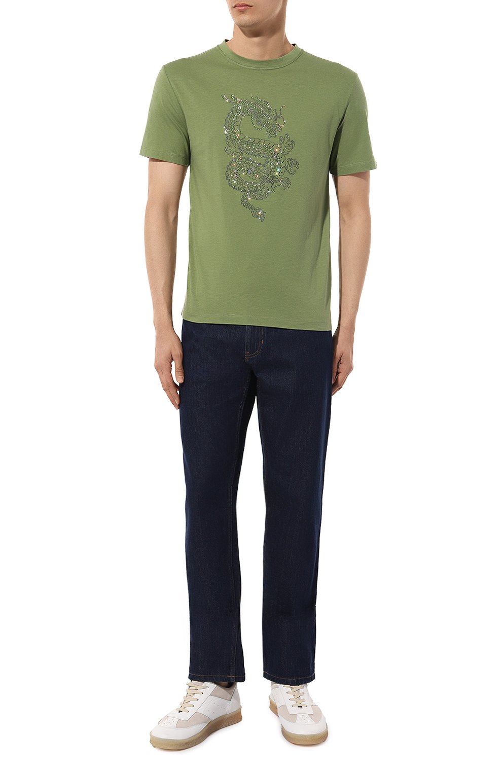 Футболка STEFANO RICCI салатового цвета по цене 138500 руб., арт. MNH420330/803, фото 2 Футболка STEFANO RICCI, арт. MNH420330/803, фото 2