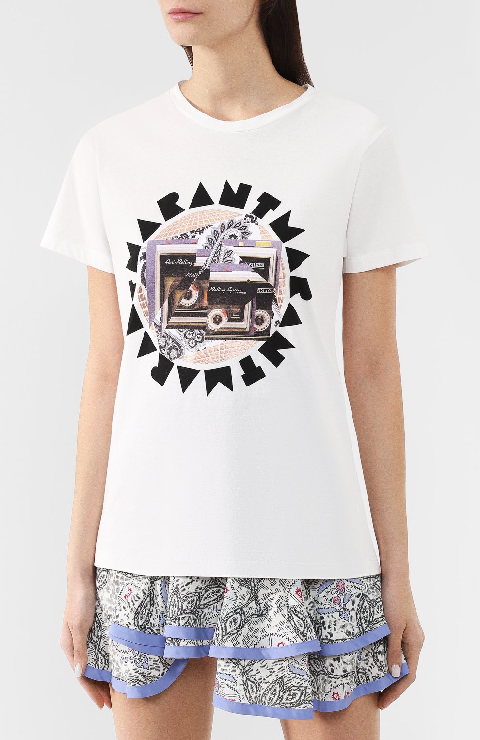 Хлопковая футболка ISABEL MARANT, арт. TS0619-19E038I/ZA0F, фото 3