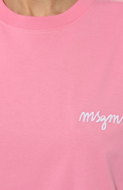 Хлопковая футболка MSGM, арт. 3442MDM540/237002, фото 5