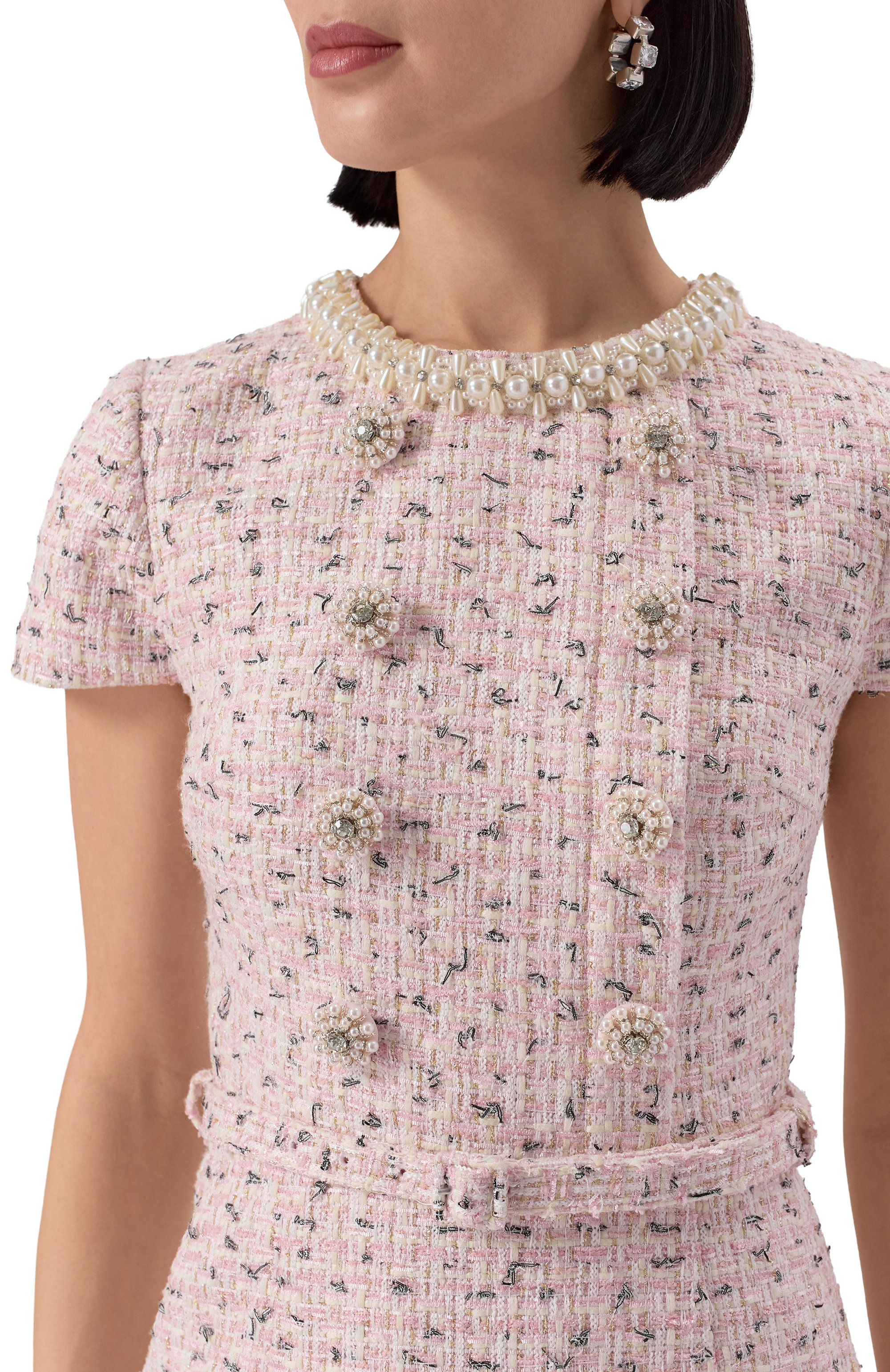 Твидовое платье SELF-PORTRAIT, арт. SS25003SP, фото 5