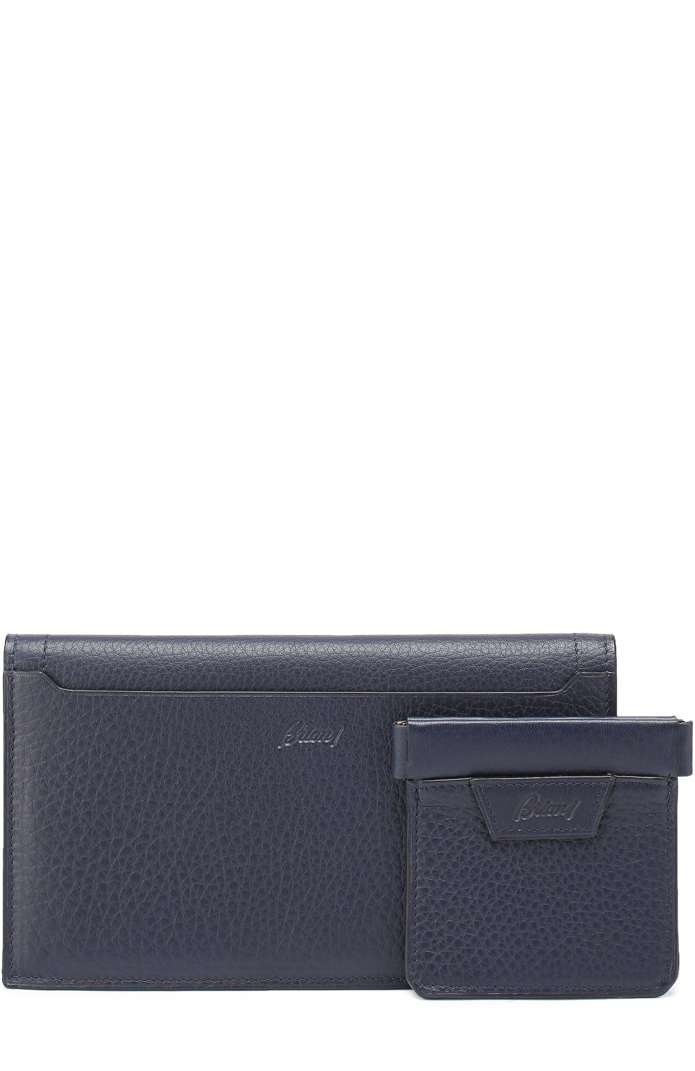 Комплект из портмоне и кошелька для монет BRIONI темно-синего цвета по цене 130000 руб., арт. 0HZN/P5709, фото 1 Комплект из портмоне и кошелька для монет BRIONI, арт. 0HZN/P5709, фото 1