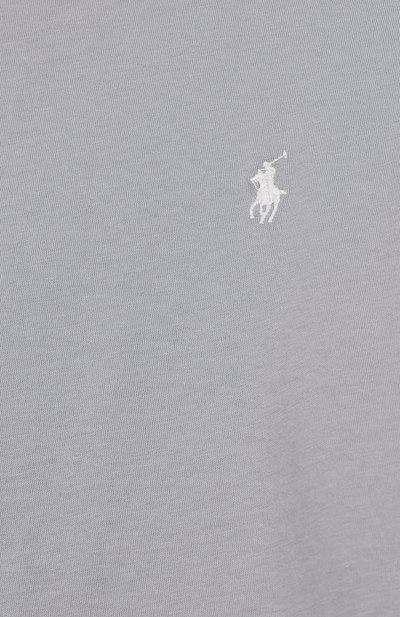 Хлопковая футболка с логотипом бренда POLO RALPH LAUREN, арт. 323670261, фо то 3