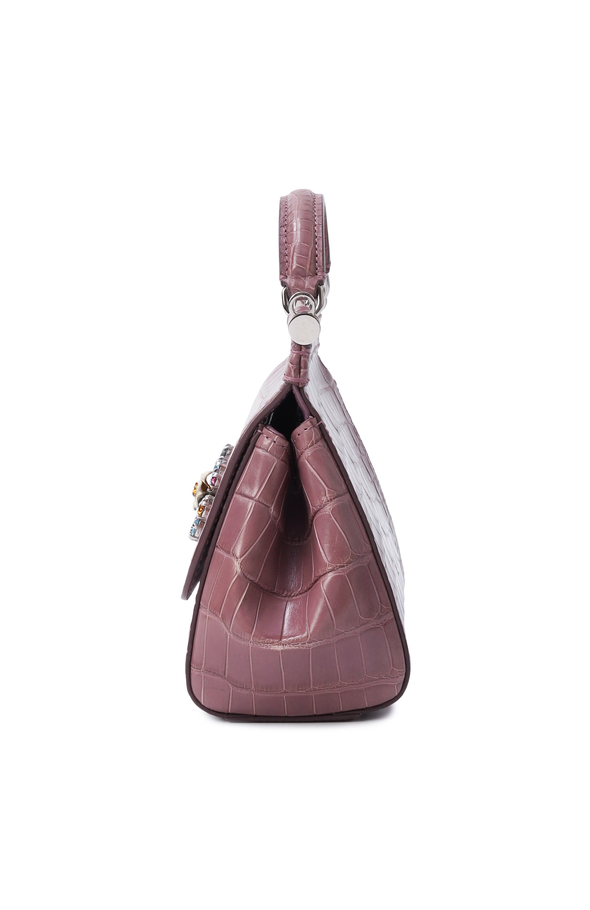 Сумка sicily micro из кожи аллигатора DOLCE & GABBANA, арт. BB6271/B2DH2/AMIS, фото 4