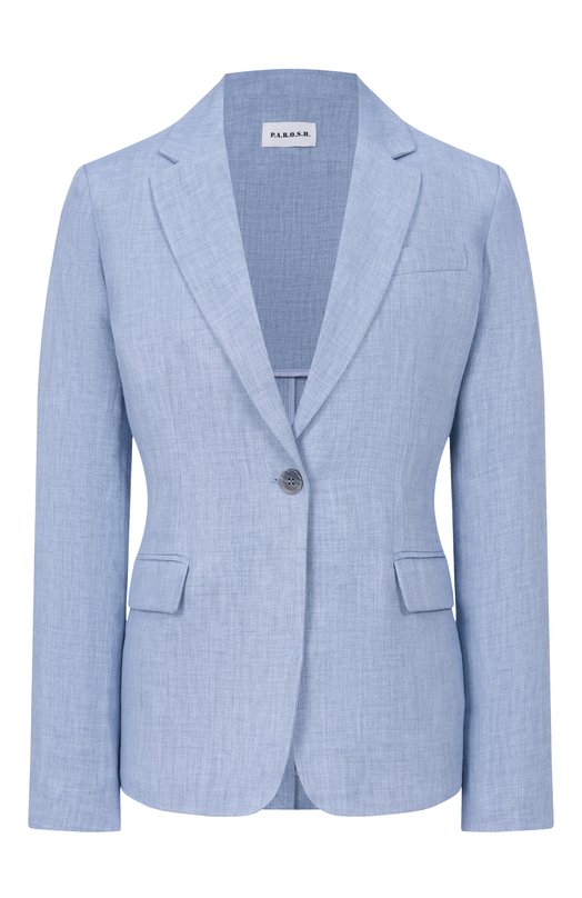 Жакет изо льна и вискозы P.A.R.O.S.H. D420411/BLINK Голубой D420411/BLINK