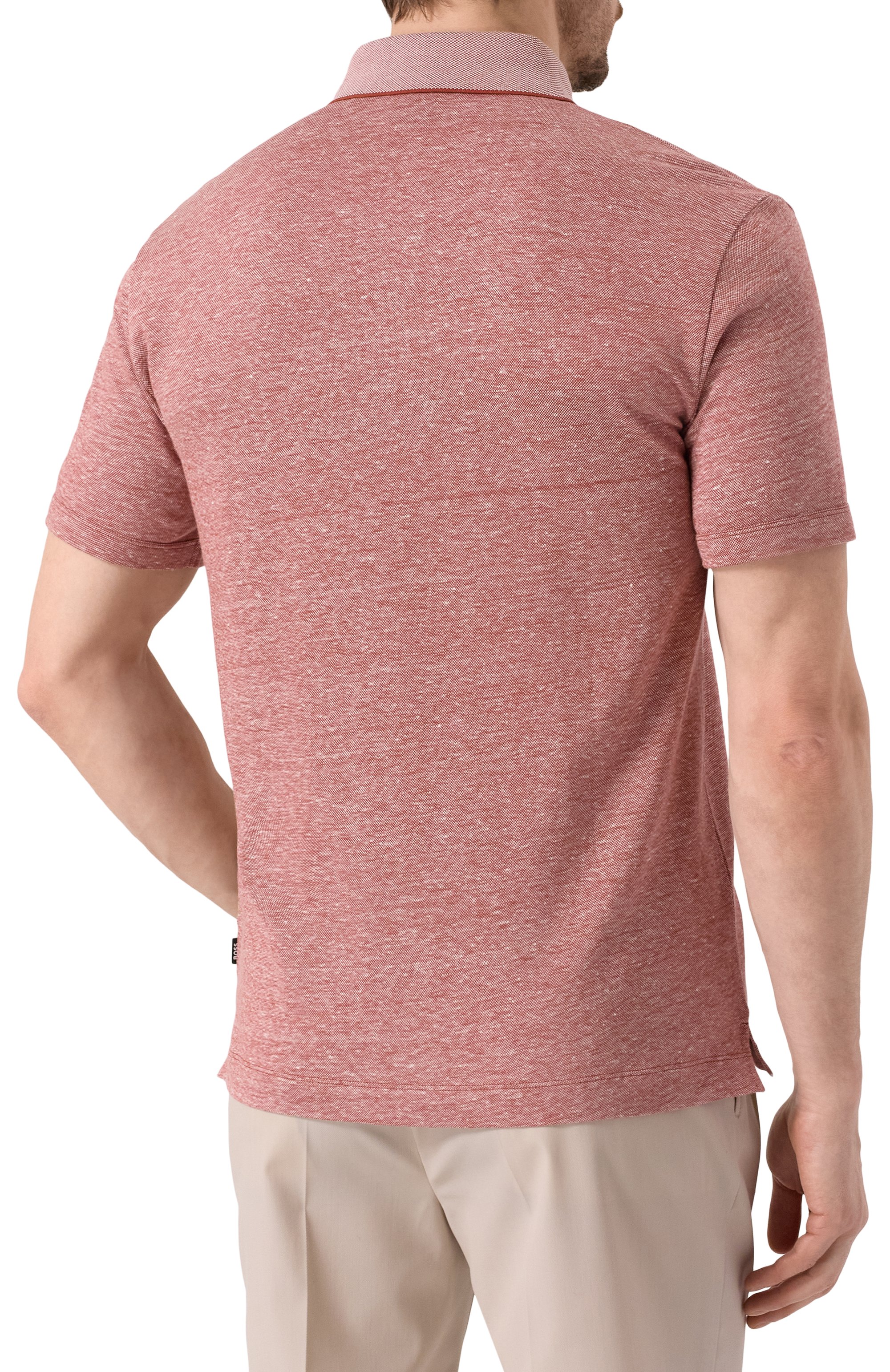 Поло из хлопка и льна BOSS, арт. 50537501, фото 4