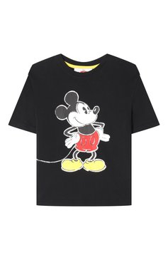 Детская хлопковая футболка MARC JACOBS (THE) черного цвета, арт. W60447 | Фото 1 (Материал внешний: Хлопок; Рукава: Короткие; Мальчики Кросс-КТ: Футболка-одежда; Тематический товар: Disney; Ростовка одежда: 3 года | 98 см, 4 года | 104 см, 5 лет | 110 см, 12 лет | 152 см, 7 лет | 122 см, 9 лет | 134 см, 13 - 15 лет | 158 см, 2 года | 92 см)