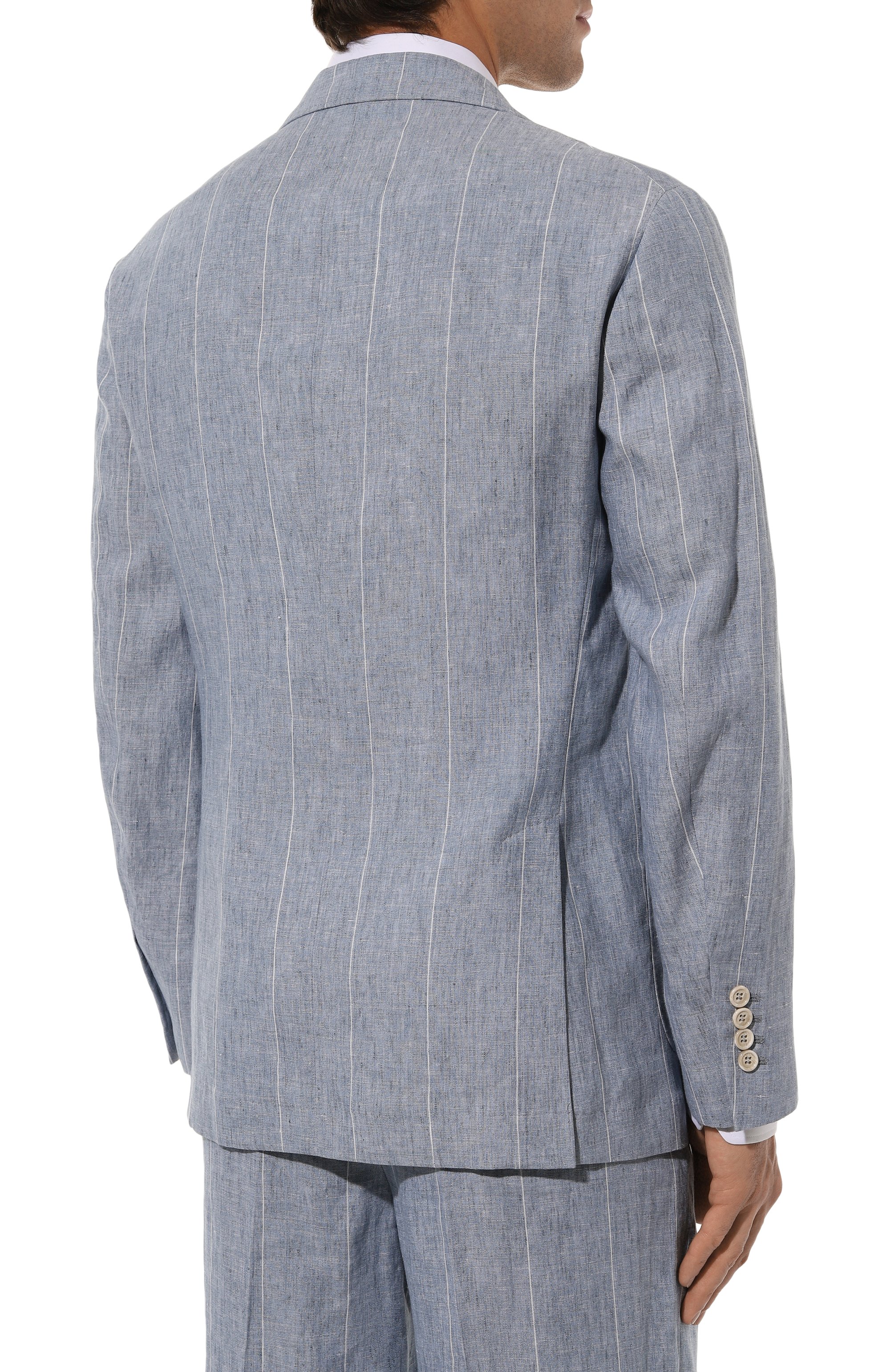 Льняной костюм BRUNELLO CUCINELLI синего цвета по цене 432000 руб., арт. MB400EDNS, фото 5 Льняной костюм BRUNELLO CUCINELLI, арт. MB400EDNS, фото 5