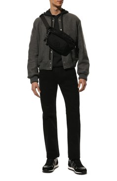 Мужская текстильная поясная сумка durance MONCLER черного цвета, арт. H1-09A-5M000-06-M1877 | Фото 3 (Ремень/цепочка: На ремешке; Материал: Текстиль; Размер: medium; Случай: Повседневный; Стили: Спорт-шик)