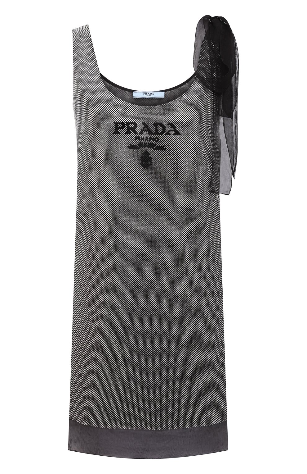 Шелковое платье с отделкой стразами PRADA, арт. P3G24R-1Z4W-F0118-221, фото 1