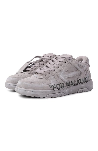 Женские замшевые кеды out of office OFF-WHITE, арт. 0WIA259F25LEA00B0907
