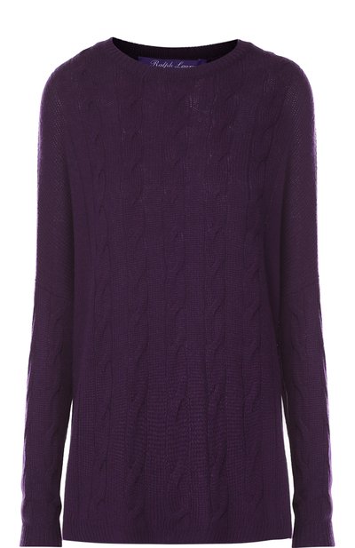 Женский кашемировый пуловер фактурной вязки с вырезом-лодочка RALPH LAUREN, арт. 919/IXQ21/FXQ21