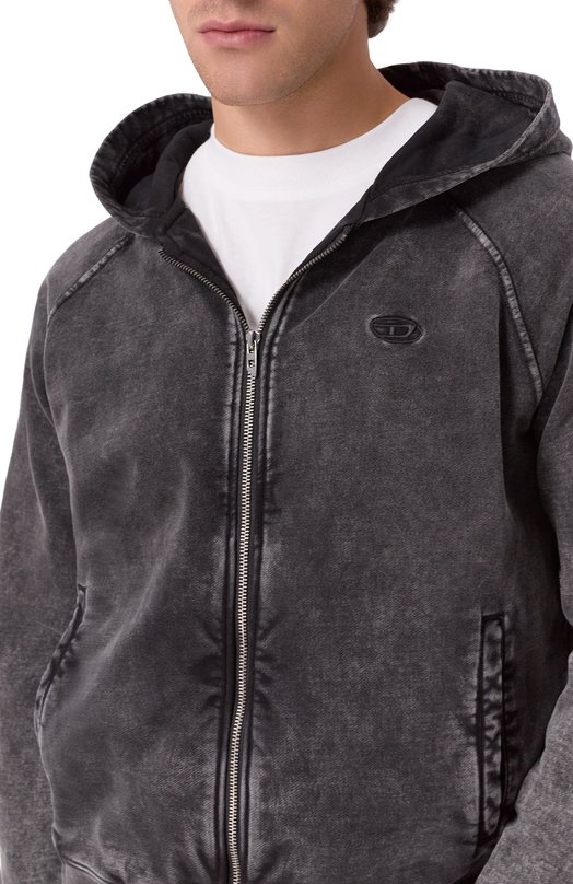 Хлопковая толстовка Diesel A21890/0KIBZ Серый  A21890/0KIBZ Фото 5