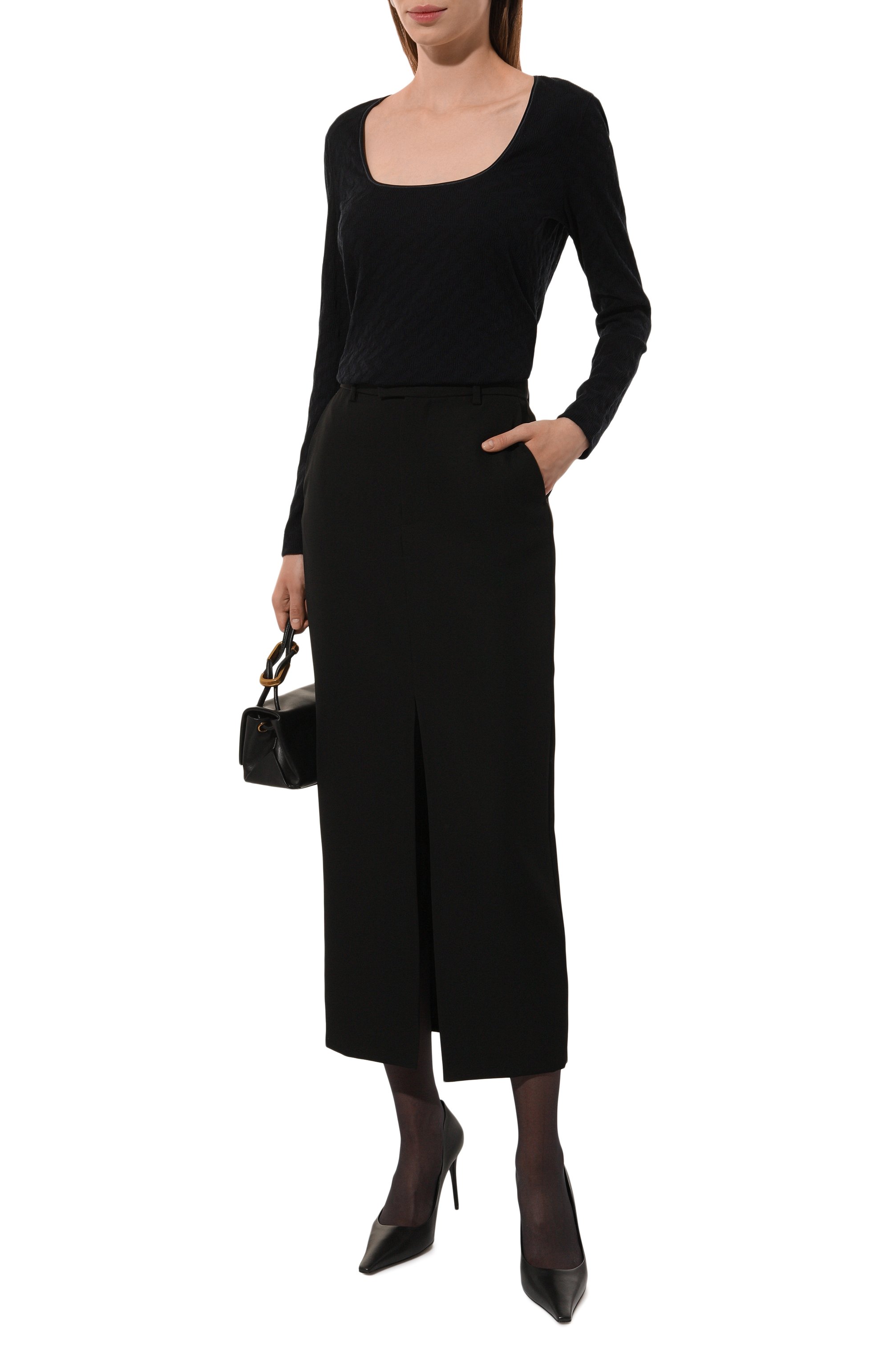 Лонгслив из вискозы и кашемира GIORGIO ARMANI, арт. 6DAM70/AJSVZ, фото 2