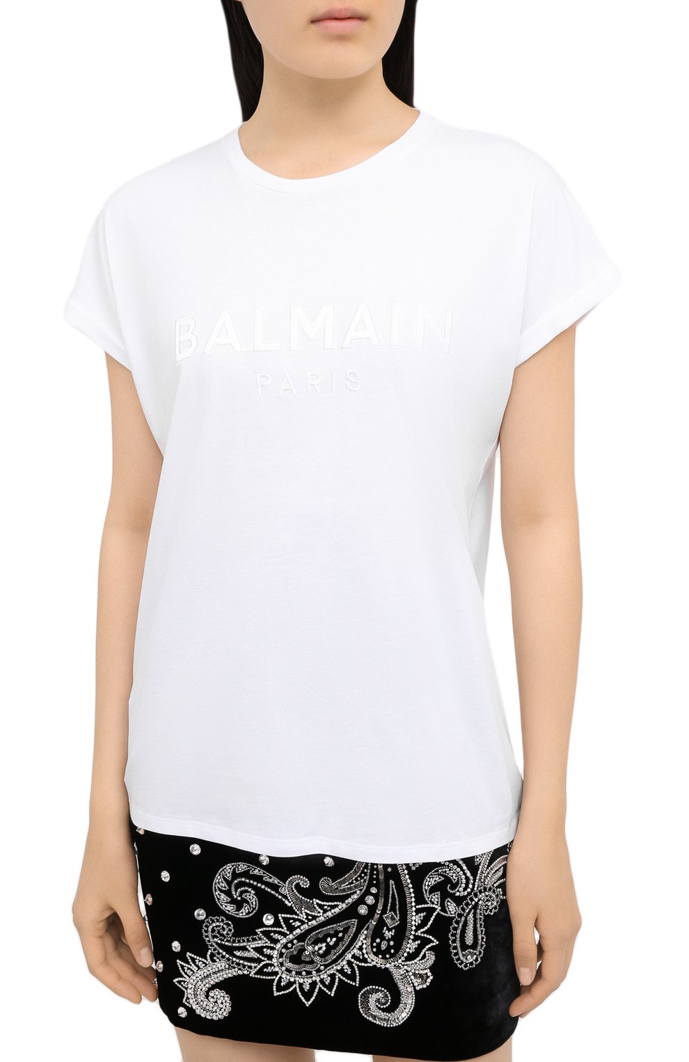 Хлопковая футболка BALMAIN, арт. UF01351/I590, фото 3
