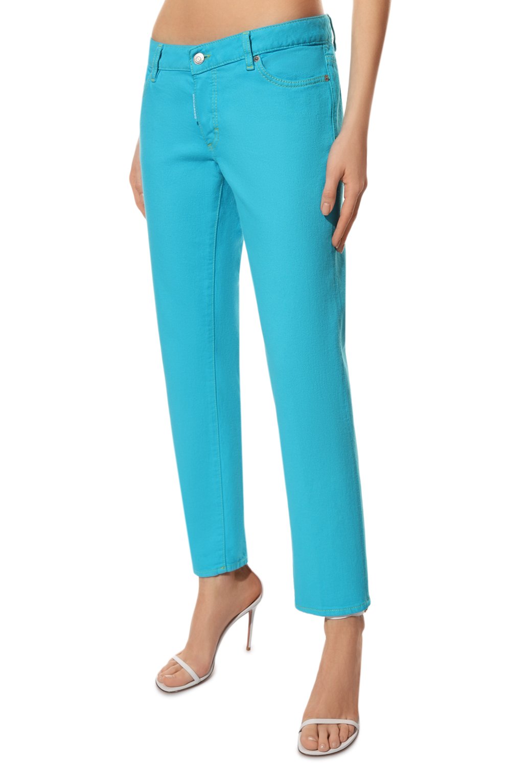 Джинсы DSQUARED2 бирюзового цвета по цене 49150 руб., арт. S75LB0745/S30811, фото 3 Джинсы DSQUARED2, арт. S75LB0745/S30811, фото 3
