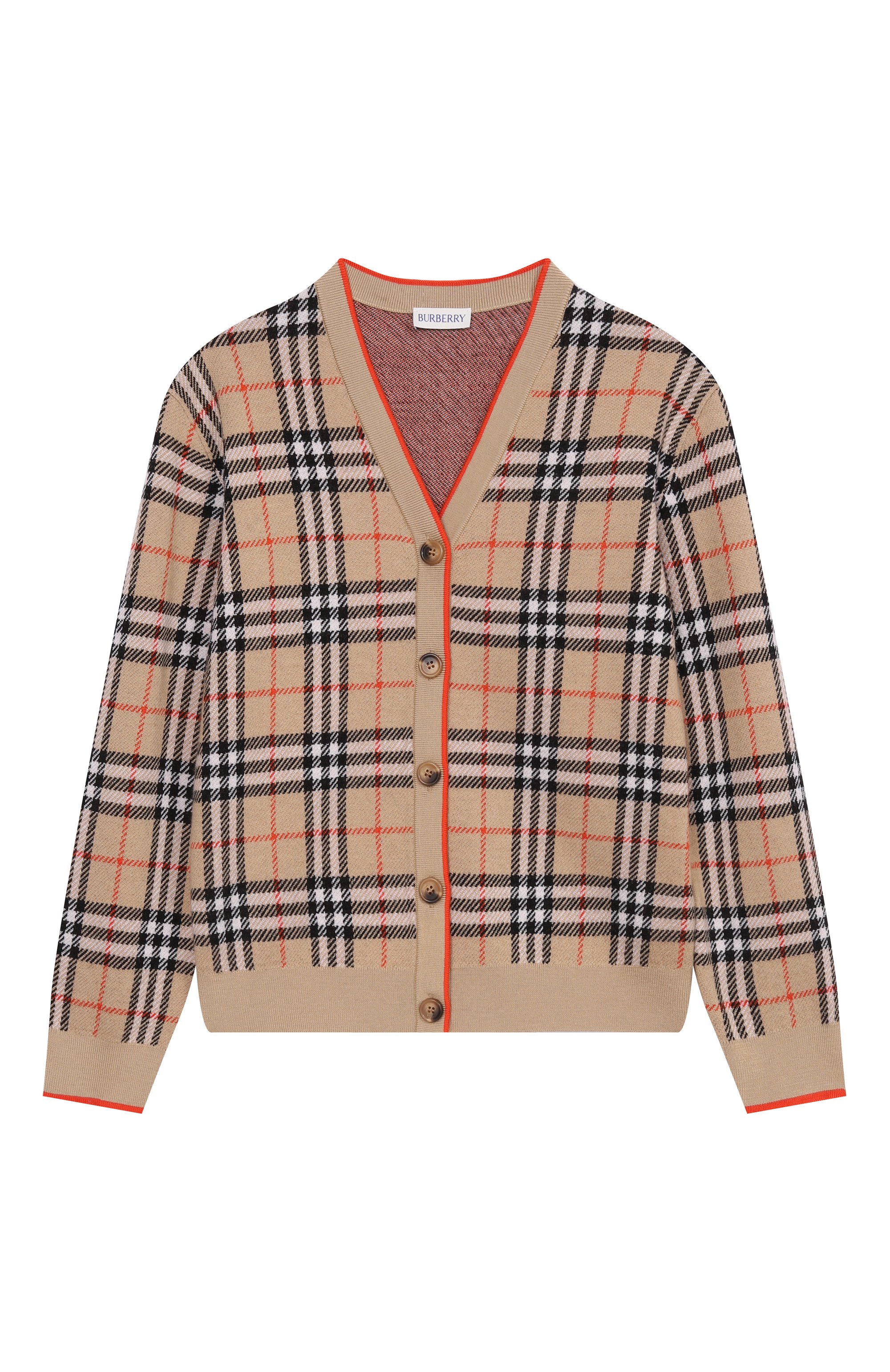 Шерстяной кардиган BURBERRY бежевого цвета по цене 56700 руб., арт. 8117179, фото 1 Шерстяной кардиган BURBERRY, арт. 8117179, фото 1