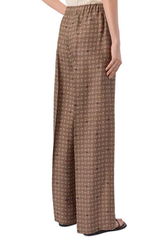 Шелковые брюки Max Mara MXMVISCHI0 Бежевый  MXMVISCHI0 Фото 4