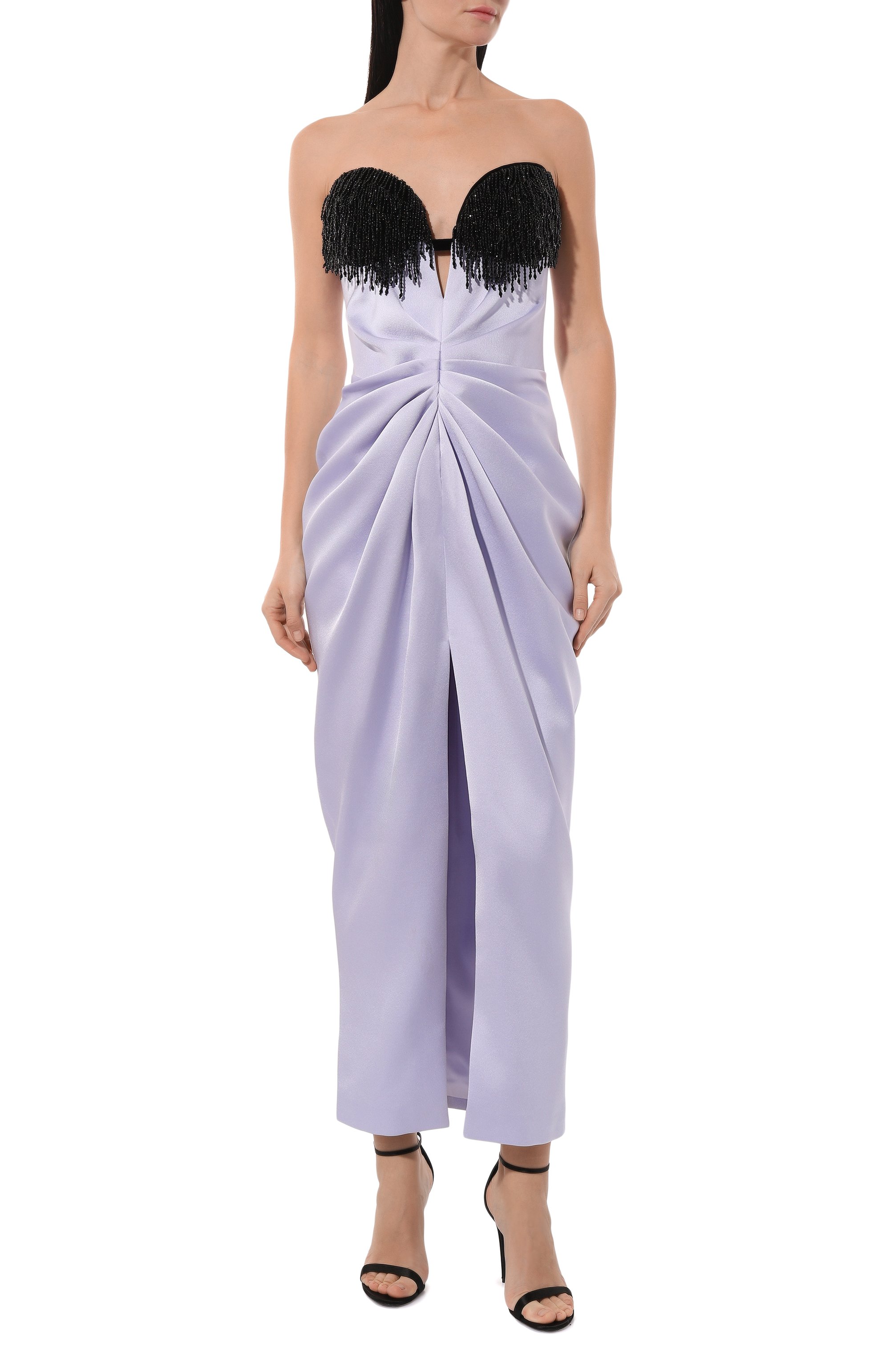  Платье миди из бархата и сатин RASARIO, арт. RS24F010DD024, фото 3