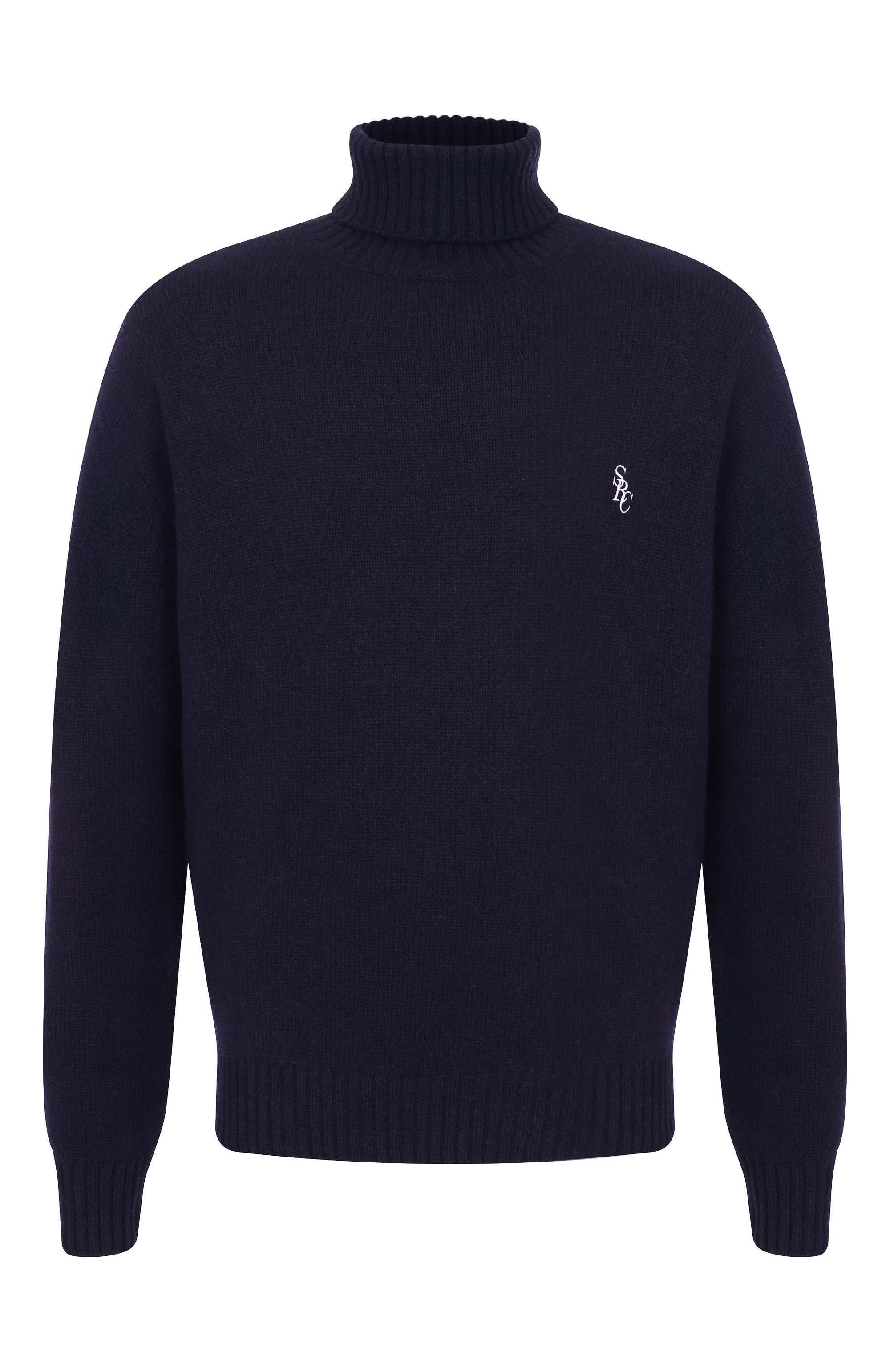 Шерстяной свитер SPORTY AND RICH темно-синего цвета по цене 49950 руб., арт. WS08262302BL106, фото 1 Шерстяной свитер SPORTY AND RICH, арт. WS08262302BL106, фото 1