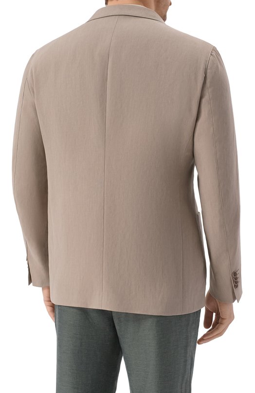Льняной пиджак Giorgio Armani GM000140/TE10954 Бежевый  GM000140/TE10954 Фото 5