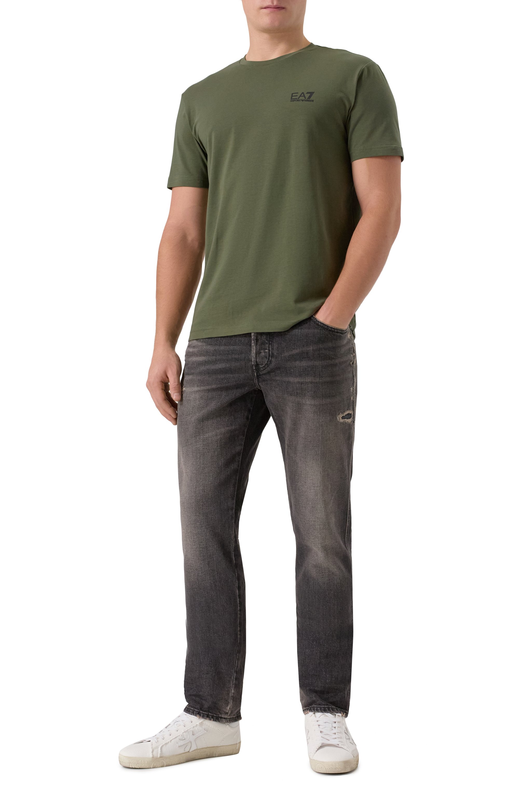 Хлопковая футболка EA7, арт. 8NPT26/PJVQZ, фото 2