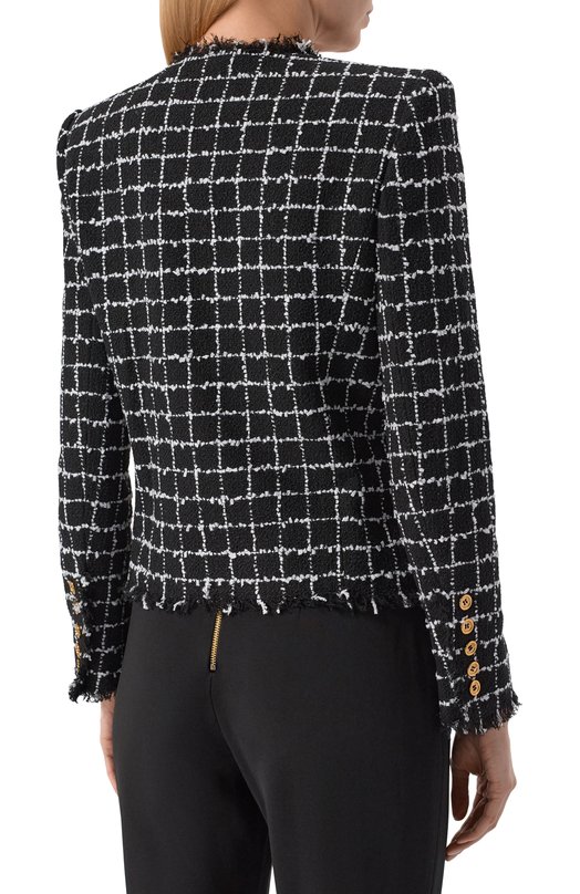 Твидовый жакет Balmain GF1SM509/XL62 Чёрный  GF1SM509/XL62 Фото 4