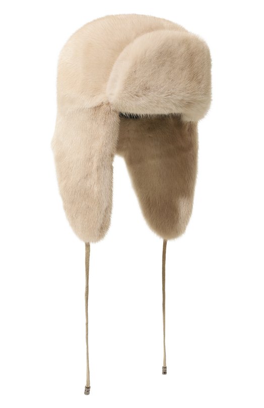 Меховая шапка-ушанка из норки VICTORIA KUSENKOVA 099600012094 Бежевый 099600012094
