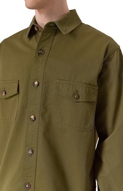 Хлопковая куртка-рубашка SAINT LAURENT, арт. 816396/Y03JC, фото 5