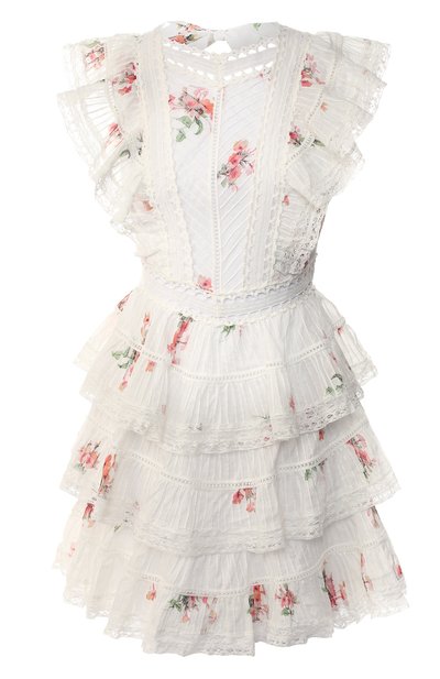 Женское хлопковое мини-платье ZIMMERMANN, арт. 5388DHEA