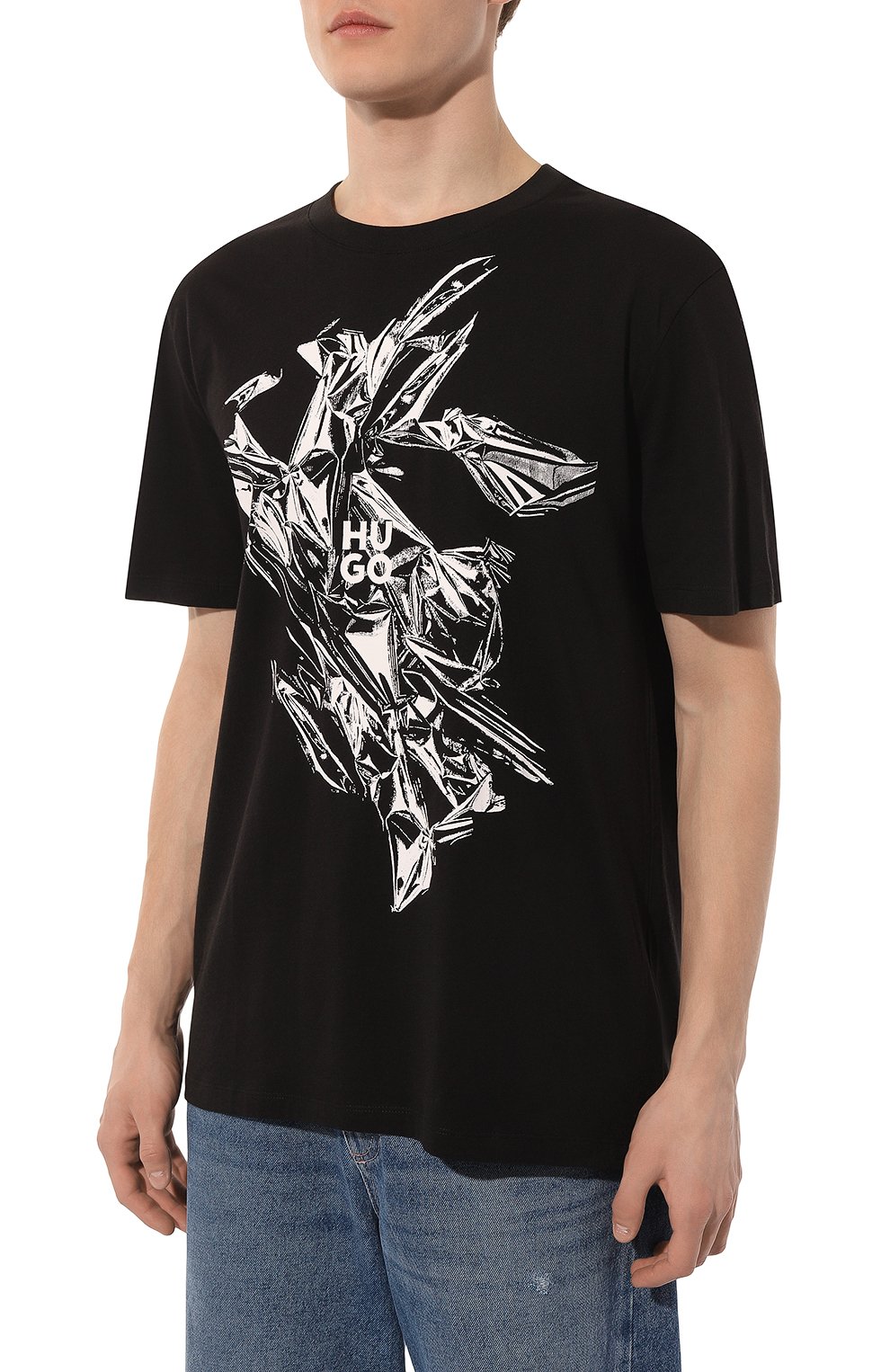 Хлопковая футболка HUGO, арт. 50524023, фото 3