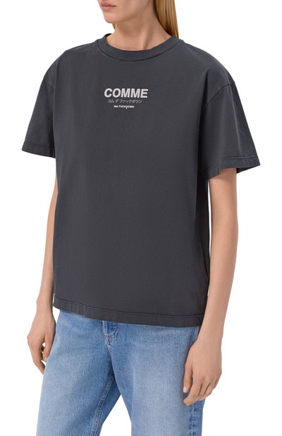Хлопковая футболка COMME DES FUCKDOWN черного цвета по цене 8710 руб., арт. CFABW01582, фото 3 Хлопковая футболка COMME DES FUCKDOWN, арт. CFABW01582, фото 3