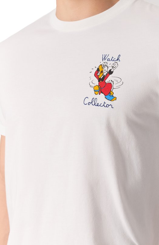 Хлопковая футболка MC2 Saint Barth STBM TSHIRT MAN/02912H Белый  STBM TSHIRT MAN/02912H Фото 5