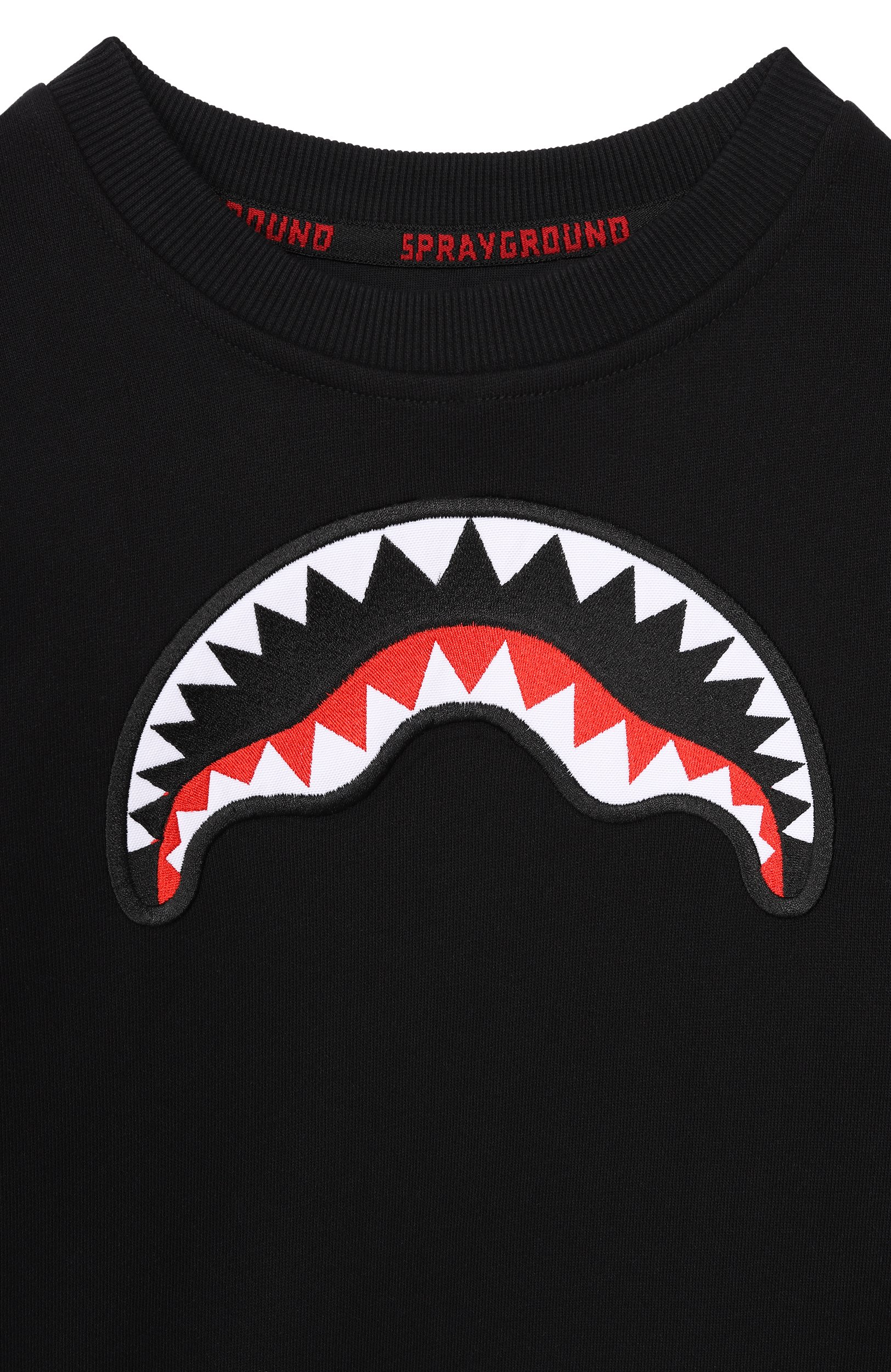 Хлопковый свитшот SPRAYGROUND, арт. SPY1566GBLK/SHARK REGULAR CREWNECK BLACK, фото 3