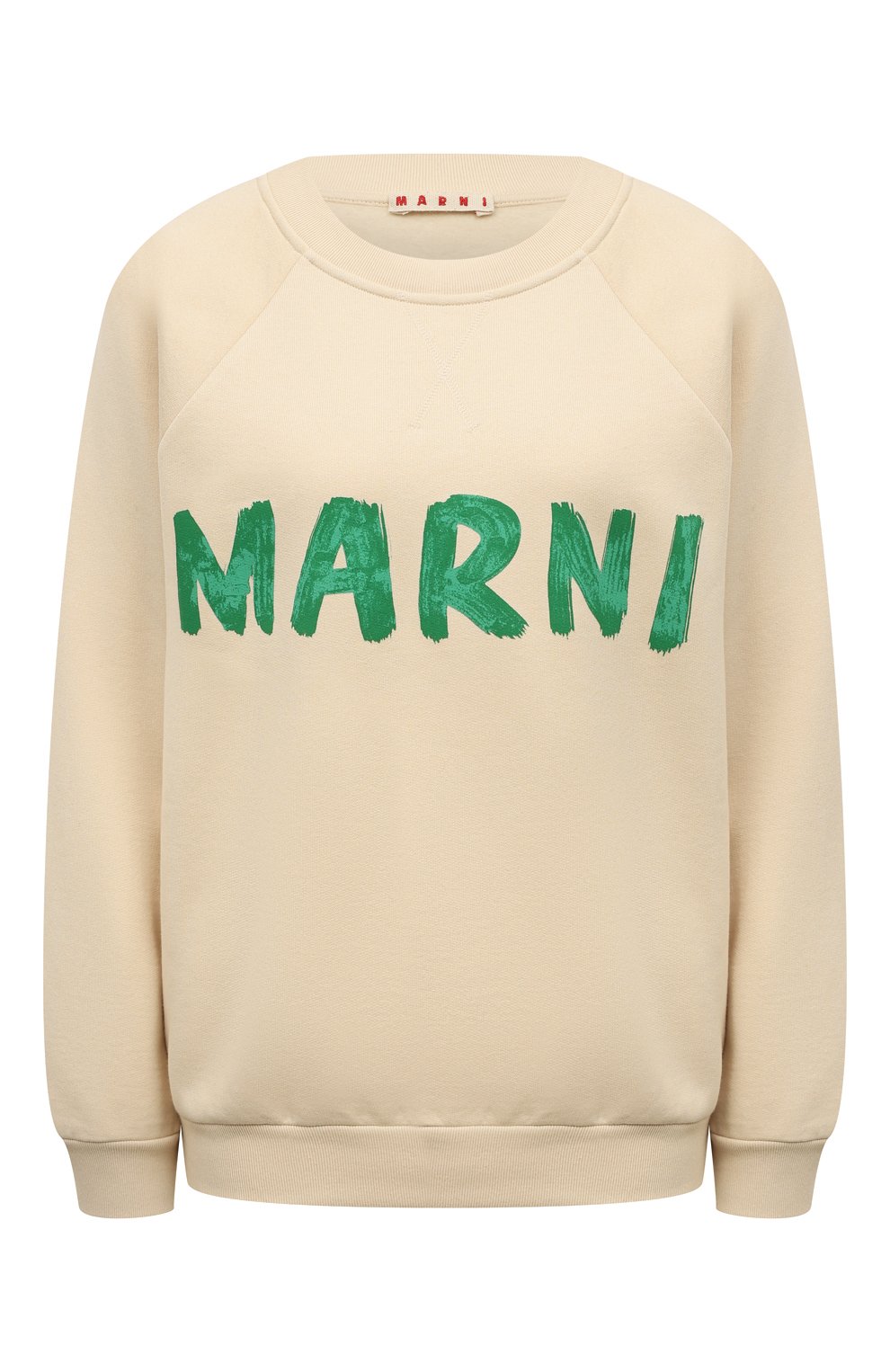 Хлопковый свитшот MARNI кремового цвета по цене 58450 руб., арт. FLJE0128P4/USCS52, фото 1 Хлопковый свитшот MARNI, арт. FLJE0128P4/USCS52, фото 1