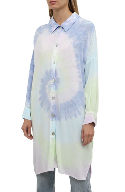 Рубашка из вискозы ELECTRIC AND ROSE разноцветного цвета по цене 29550 руб., арт. LFCV39-AURA, фото 3 Рубашка из вискозы ELECTRIC AND ROSE, арт. LFCV39-AURA, фото 3