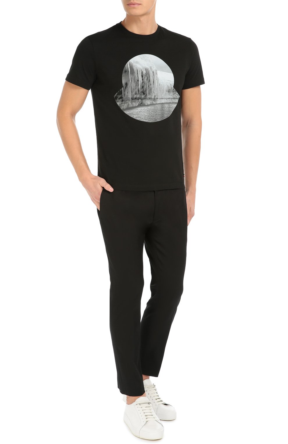 Слаксы из эластичного хлопка MONCLER, арт. B2-091-11013-40-57583, фото 2