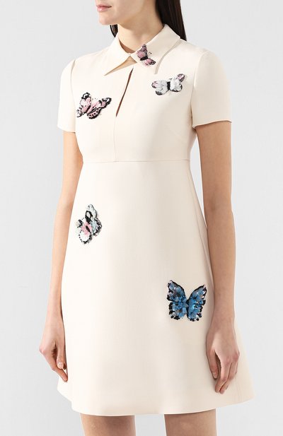 Платье из смеси шерсти и шелка VALENTINO, арт. RB3VAL871CF, фото 3