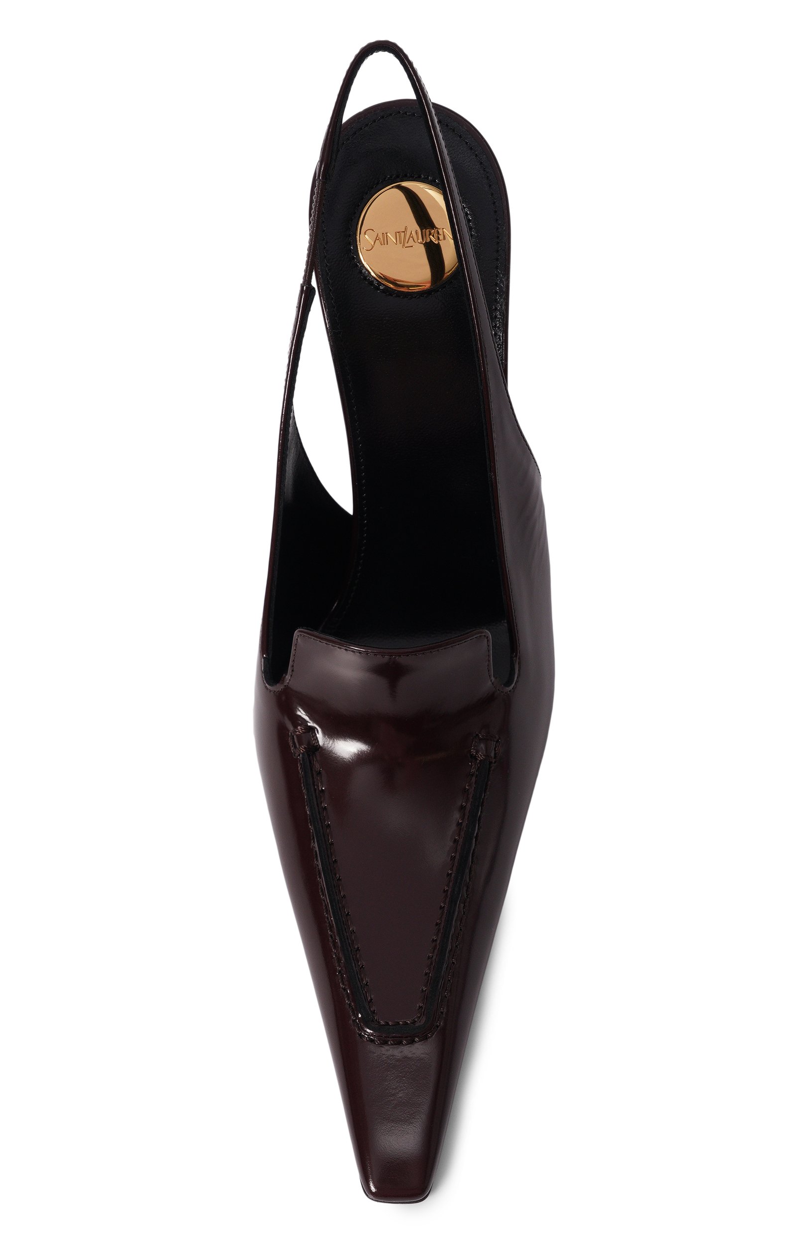 Кожаные туфли voltaire SAINT LAURENT темно-коричневого цвета по цене 354500 руб., арт. A00174/AADAA, фото 6 Кожаные туфли voltaire SAINT LAURENT, арт. A00174/AADAA, фото 6
