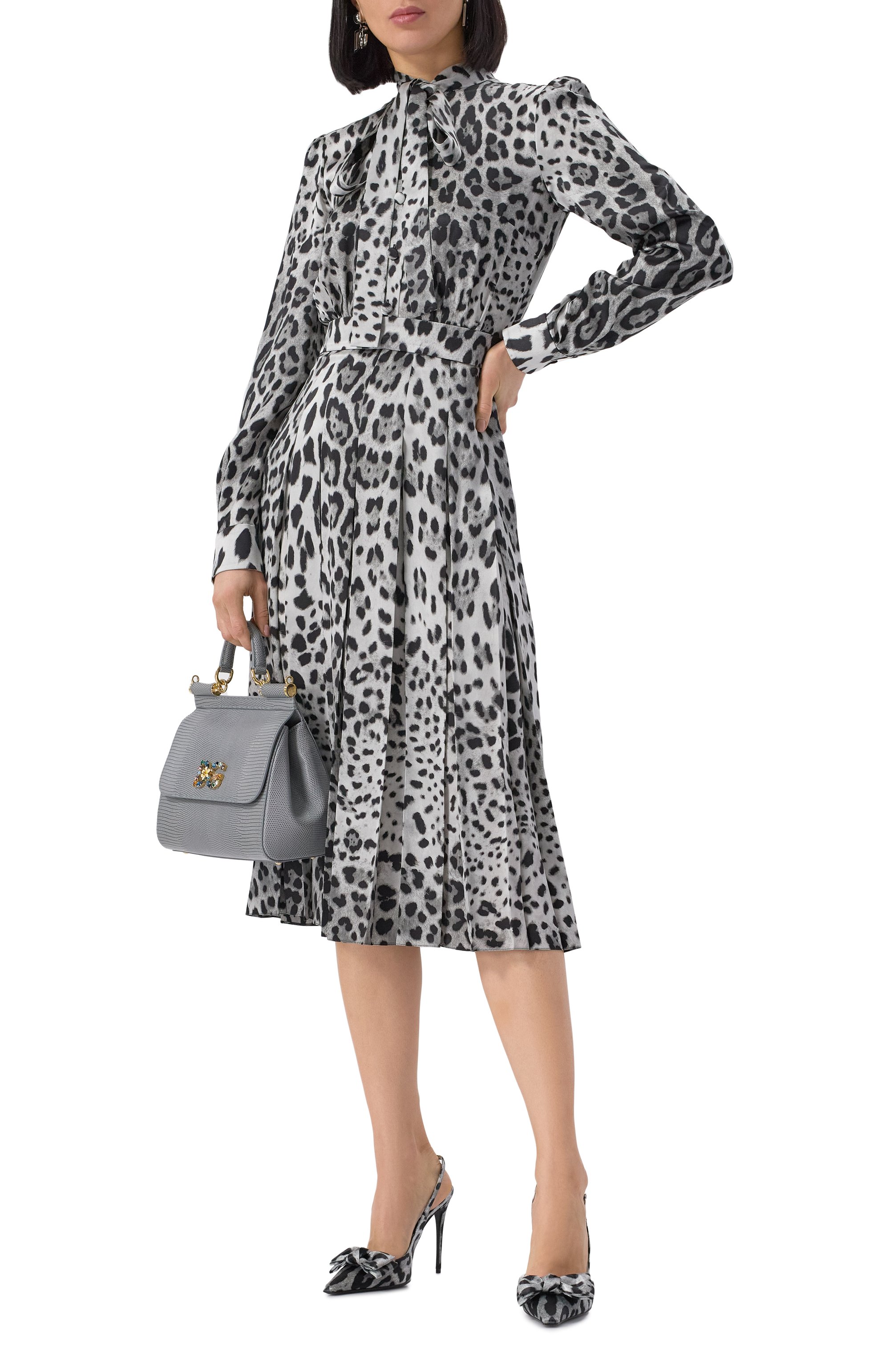 Атласное платье DOLCE & GABBANA, арт. F6JQUT/FS1GT, фото 2